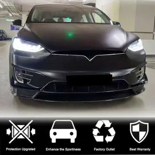 Labbro Paraurti Anteriore (2015-2021, Carbonio) Tesla Model X 2015- foto 3