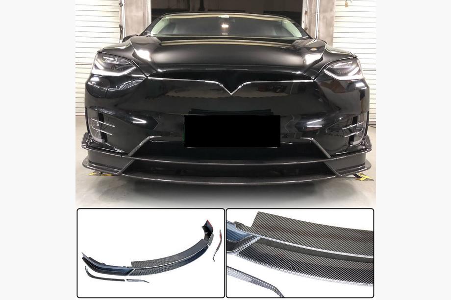 Tesla Model X 2015- Labbro Anteriore Paraurti Carbonio V3 (2016-2020) Foto 1
