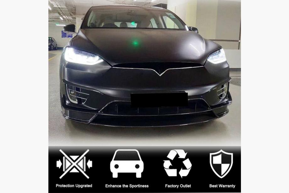 Tesla Model X 2015- Labbro Anteriore Paraurti Carbonio V3 (2016-2020) Foto 3