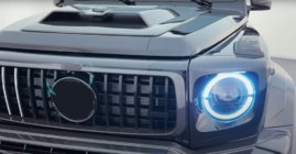 Mercedes G class W465 2025- Cornice griglia radiatore Carbon V1 foto 2