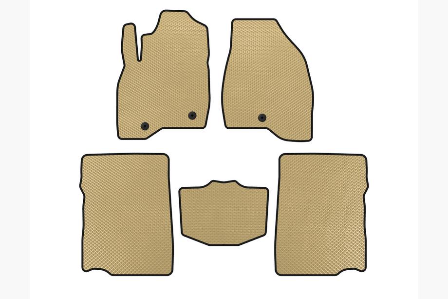 Ford Explorer 2011-2019 Tappetini EVA (2017-2019, 2ª fila, 7 posti, Beige) Image