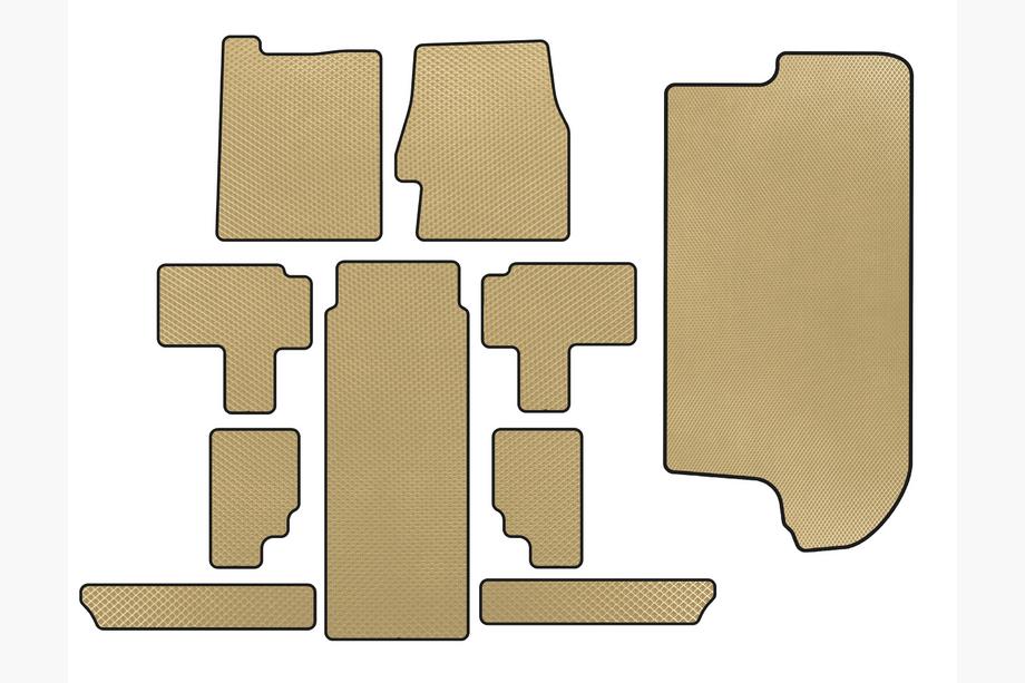 Kia Carnival 2002-2013 Tappetini EVA (abitacolo completo, Beige) Image