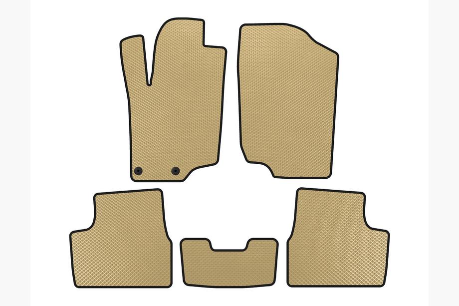 Peugeot 207 2006–2014 Tappetini EVA (HB, 5 Porte, Beige) Image