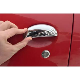 Coperture Maniglie Porta Cromate (4 pz, Acciaio Inox) Toyota Aygo 2007-2014 foto 1