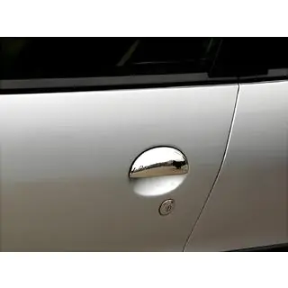 Coperture Maniglie Porta Cromate (4 pz, Acciaio Inox) Toyota Aygo 2007-2014 foto 2