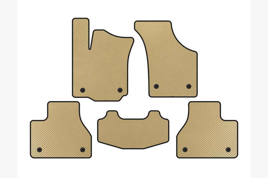 Volkswagen Phaeton 2002-2016 Tappetini EVA (SD, Passo Corto, Beige) Image