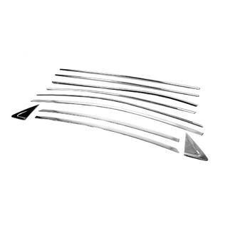 Set completo cornici finestrini (10 pz, acciaio inox) foto 3