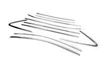 Hyundai IX-35 2010-2015 Set cornici cromate per finestrini (10 pz, acciaio inox) foto 4