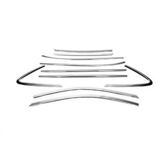 Set cornici cromate per finestrini (10 pz, acciaio inox) Hyundai IX-35 2010-2015 foto 3