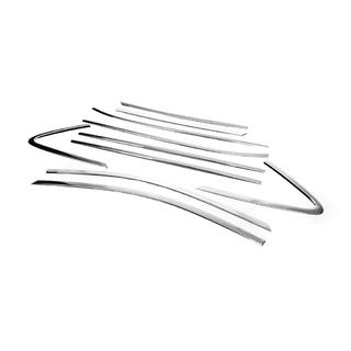 Set cornici cromate per finestrini (10 pz, acciaio inox) Hyundai IX-35 2010-2015 foto 4
