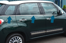 Fiat 500/500L 2013-2022 Modanature finestrini (6 pz, acciaio inox) foto 2