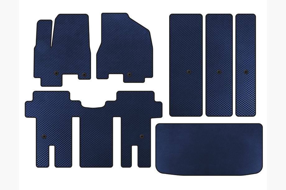 Kia Carnival 2014-2020 Tappetini EVA (Set completo, Blu) Image