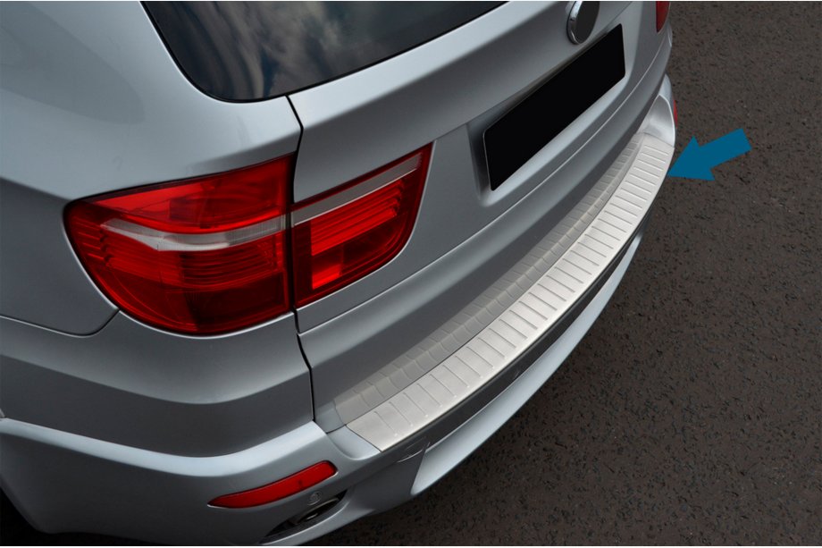 BMW X5 E70 2007-2013 Protezione Paraurti Posteriore OmsaLine (Acciaio Inox) Image