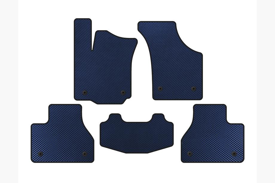 Volkswagen Phaeton 2002-2016 Tappetini EVA (SD, Passo Corto, Blu) Image