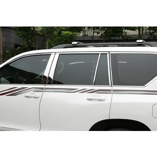 Modanature Montanti Porta in Acciaio Inox (8 pz) Toyota Land Cruiser Prado 150 2009-2023 foto 1