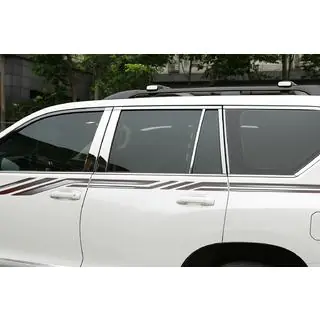 Modanature Montanti Porta in Acciaio Inox (8 pz) Toyota Land Cruiser Prado 150 2009-2023 foto 1