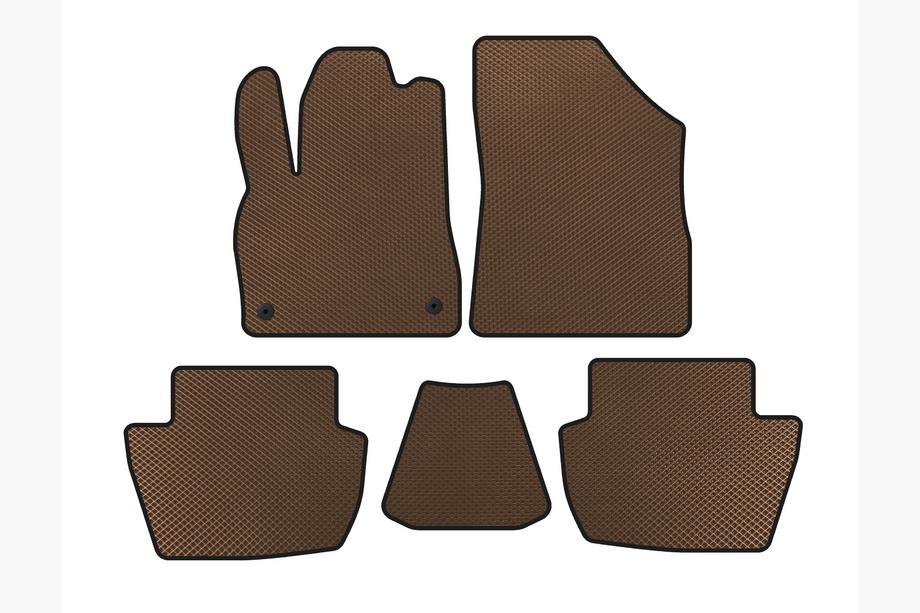 Citroen DS-5 2011-2015 Tappetini EVA (HB, Ibrido/Automatico, Marrone) Image