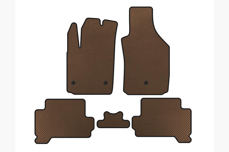 Fiat 500/500L 2013-2022 Tappetini EVA (HB, Elettrico, Marrone) Image