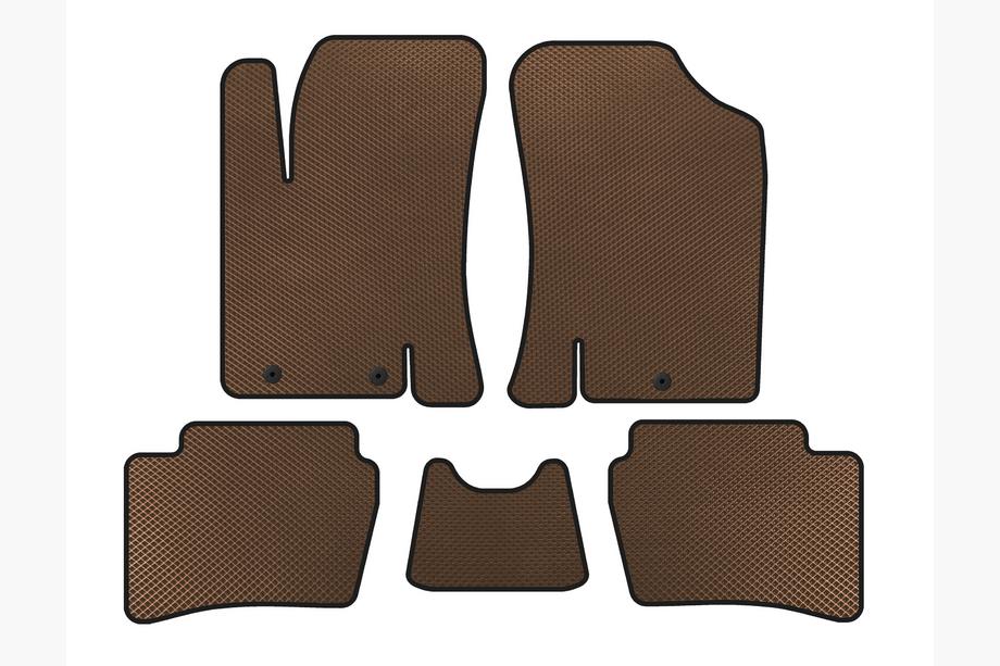 Hyundai I-20 2008-2012 Tappetini EVA (HB, Marrone) Image