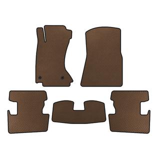 Tappetini auto EVA (4x4, Marrone)