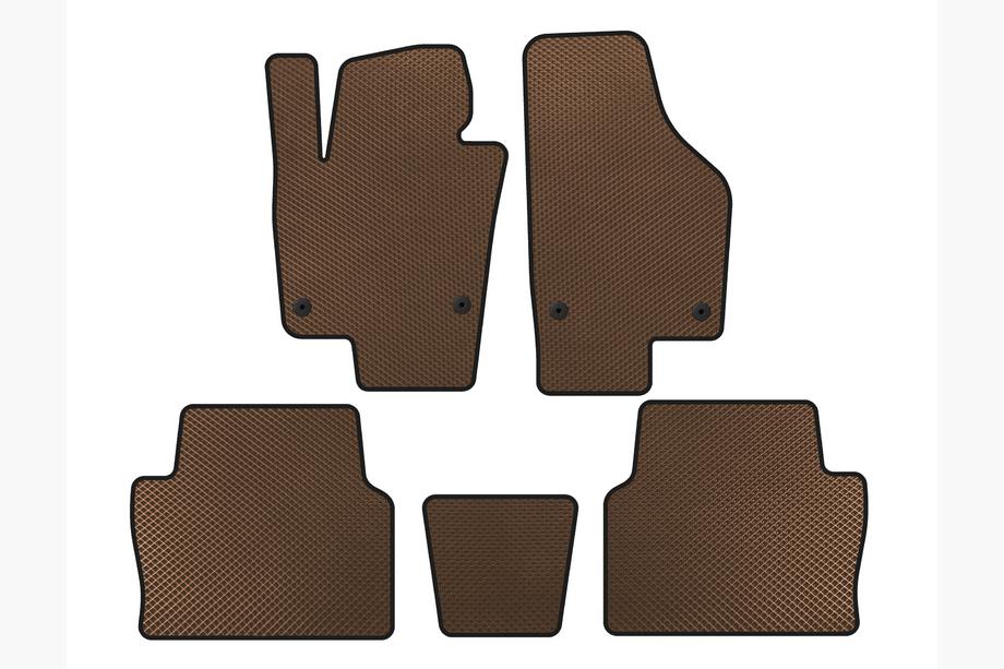 Seat Alhambra 2010- Tappetini EVA (2 File, Marrone) Image