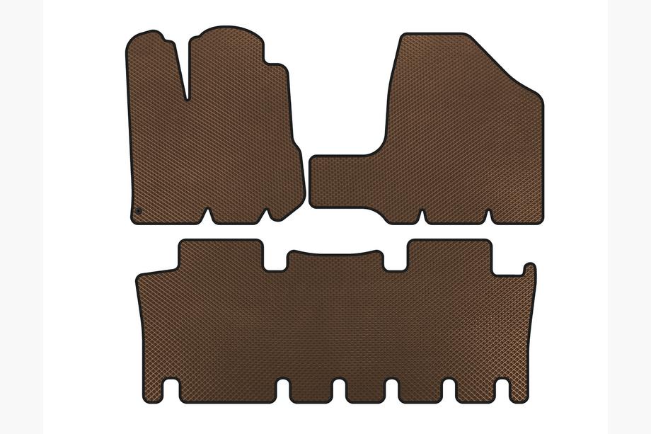 Toyota Sienna 2003-2009 Tappetini EVA (2 File, Marrone) Image