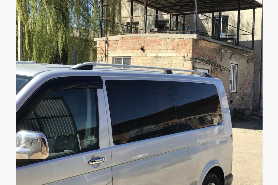 Volkswagen T5 Transporter 2003-2010 Barre portatutto CROWN (grigio opaco) Passo Corto Foto 8