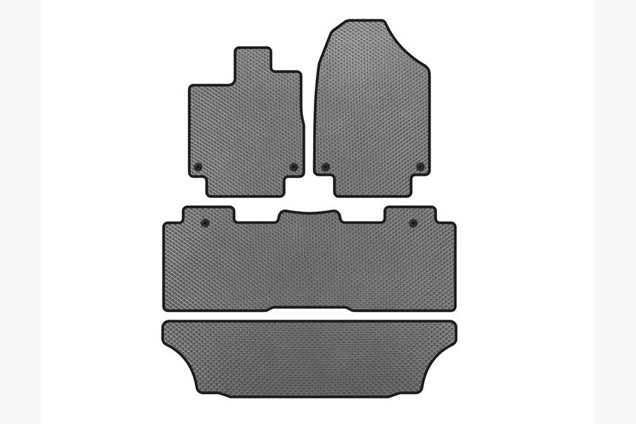 Honda Odyssey 2017– Tappetini EVA (3 File, Grigio) Image