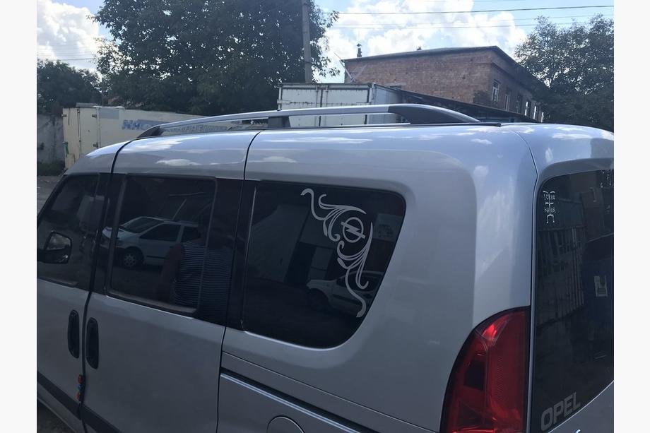 Opel Combo 2012-2018 OFFERTA!!! Barre Portatutto Grigio Metallizzato (Piedini in Plastica) Base Maxi Foto 4