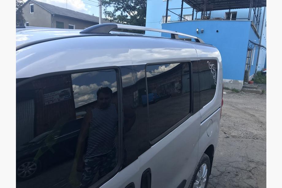 Opel Combo 2012-2018 OFFERTA!!! Barre Portatutto Grigio Metallizzato (Piedini in Plastica) Base Maxi Foto 5