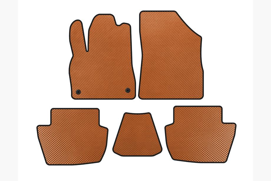 Citroen DS-5 2011-2015 Tappetini EVA (HB, Ibrido/Automatico, Arancione) Image