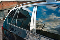 BMW X5 E70 2007-2013 Modanature Montanti Porta in Acciaio Inox foto 2