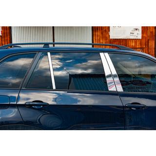 Modanature Montanti Porta in Acciaio Inox BMW X5 E70 2007-2013 foto 4