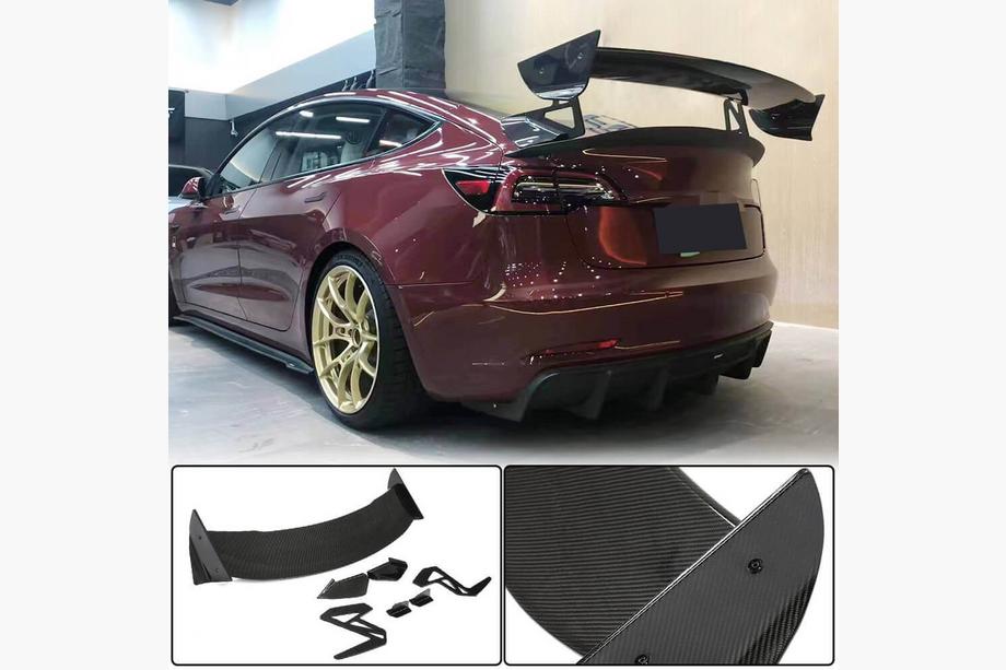 Tesla Model 3 2017- Spoiler Posteriore V6 (2017-2023, Carbonio) Image
