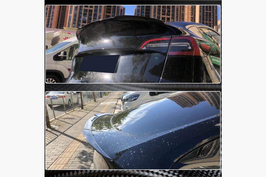 Tesla Model Y 2020- Spoiler in Carbonio Secco V7 (2020-2023) Foto 5