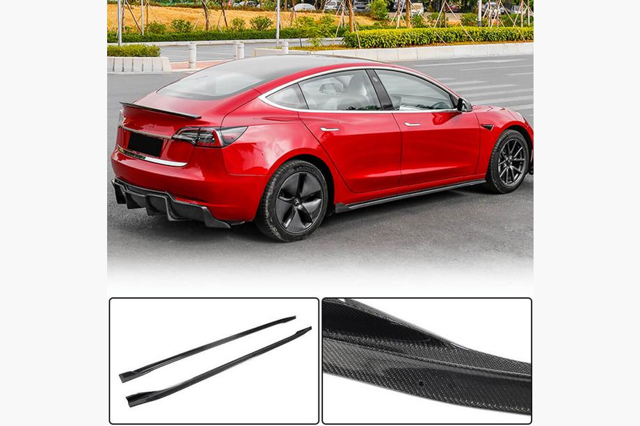 Tesla Model 3 2017- Coprisoglia V2 (2017-2023, Carbonio) Foto 3