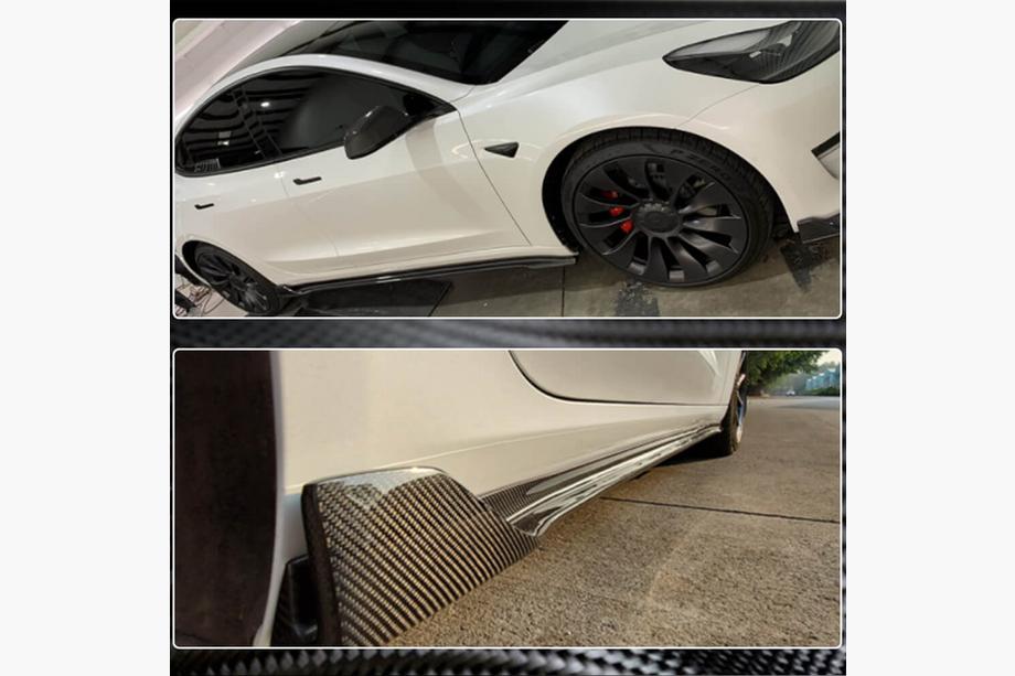 Tesla Model 3 2017- Coprisoglia V2 (2017-2023, Carbonio) Foto 5
