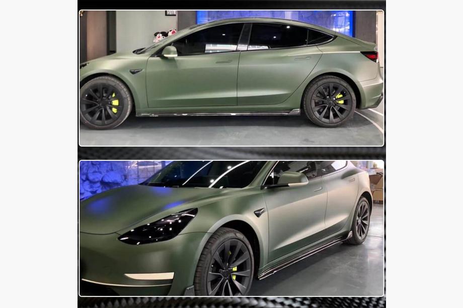 Tesla Model 3 2017- Coprisoglia V2 (2017-2023, Carbonio) Foto 6