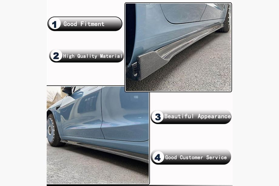 Tesla Model 3 2017- Coprisoglia V3 (2017-2023, Carbonio) Foto 3