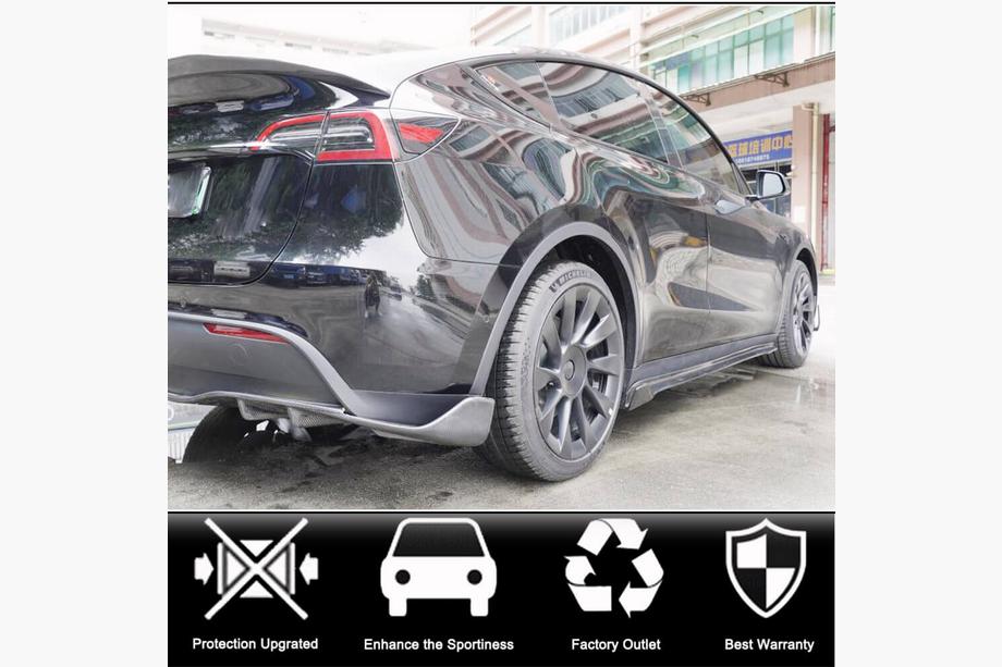 Tesla Model Y 2020- Coprisottoporta V1 (2020-2025, Carbonio) Foto 2