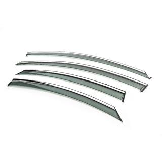 Deflettori Finestrini con Modanatura Cromata Niken Luxury (4 pz) Hyundai Sonata YF 2010-2014 foto 2