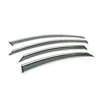Deflettori Finestrini con Modanatura Cromata Niken Luxury (4 pz) Hyundai Sonata YF 2010-2014 foto 3