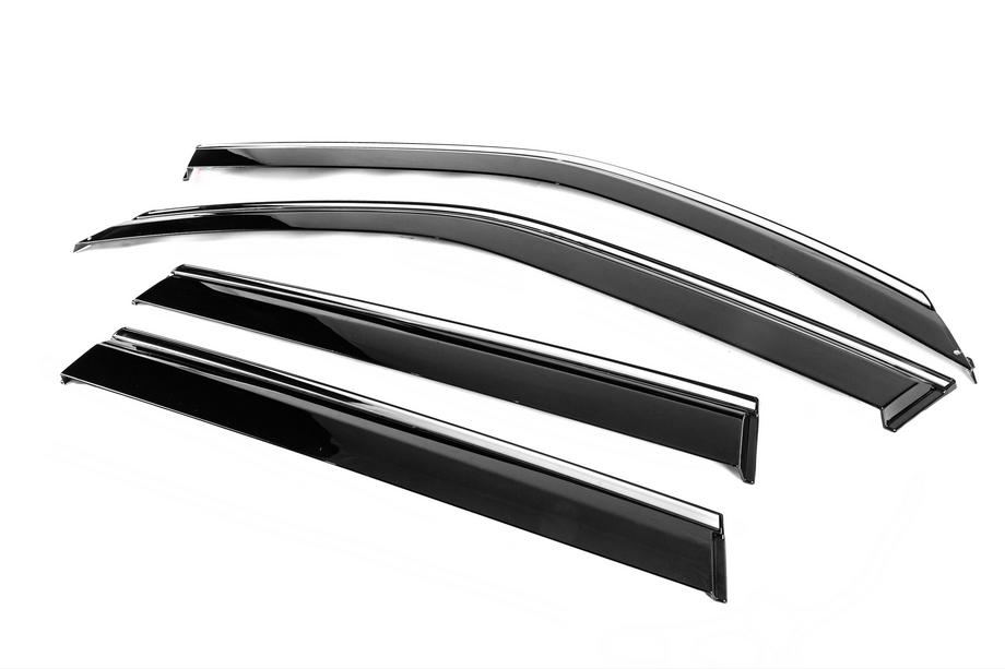 Subaru Forester 2008-2013 Deflettori Finestrini con Modanatura Cromata Niken Luxury (4 pz) Foto 2
