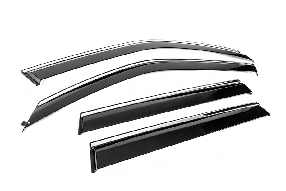 Subaru Forester 2008-2013 Deflettori Finestrini con Modanatura Cromata Niken Luxury (4 pz) Foto 3