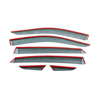 Deflettori finestrini con profilo cromato Niken Luxury (6 pz) foto 4