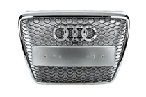 Audi A6 C6 2004-2011 Griglia Anteriore RS-Style (Grigio con Cromo) foto 5