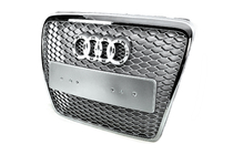 Audi A6 C6 2004-2011 Griglia Anteriore RS-Style (Grigio con Cromo) foto 7