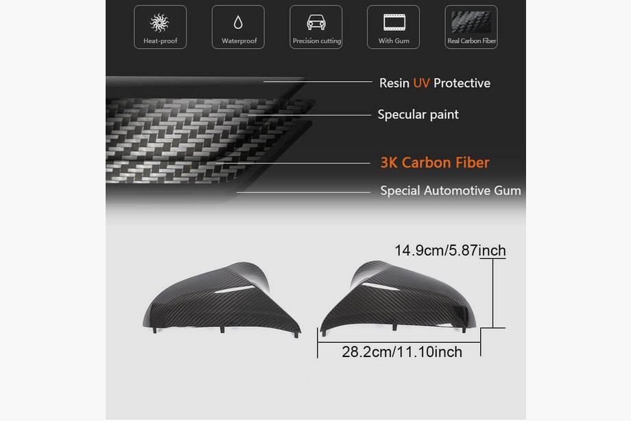 BMW 3 Series F30/F31 2012-2019 Cover Specchietti Carbonio Secco V2 (per M3) Foto 6