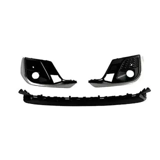 Griglie fari fendinebbia con griglia inferiore paraurti S-Style (2022+, 2+1 pz, Nero) Audi A8 2018-