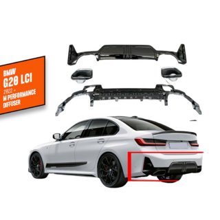 Diffusore posteriore con terminali DPT (2022+, M-Performance) BMW 3 Series G20/G21 2018- foto 1